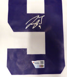 LSU Joe Burrow Autographed White Nike Jersey (Smudged) Fanatics #DQ16472874