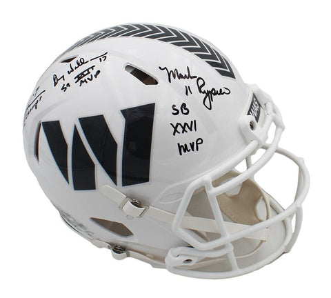 Rypien/Theismann/Williams Signed Commanders Speed Auth STS3 NFL Helmet w/ Inscr.