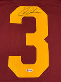 Carson Palmer Autographed USC Trojans Red Custom Jersey Beckett Witnessed