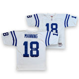 Peyton Manning Autographed Indianapolis Mitchell Ness White Jersey Fanatics COA