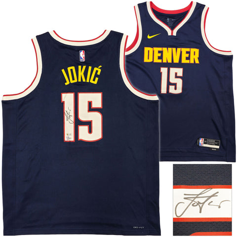 NUGGETS NIKOLA JOKIC AUTOGRAPHED NIKE ICON EDITION JERSEY SIZE 52 BECKETT 235476