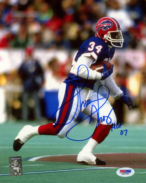 Thurman Thomas Autographed Buffalo Bills 8x10 Photo HOF PSA 48282