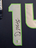 FRAMED SEATTLE SEAHAWKS DK METCALF AUTOGRAPHED SIGNED JERSEY BECKETT HOLO