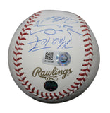 2009 New York Yankees Team Signed World Series Baseball 9 Sigs Steiner 33934