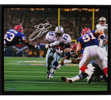 Emmitt Smith Signed Dallas Cowboys Framed 16x20 NFL Stretched Canvas - TD vs Bil