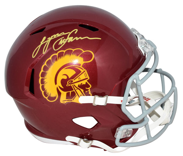 LYNN SWANN SIGNED AUTOGRAPHED USC TROJANS FULL SIZE SPEED HELMET BECKETT