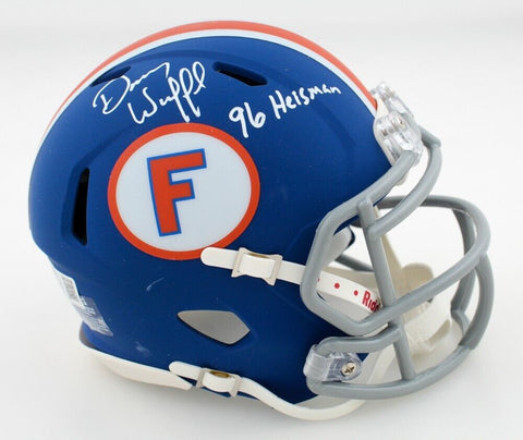 Danny Wuerffel Signed Florida Gators Throwback Mini Helmet "96 Heisman" Beckett