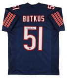 Dick Butkus Authentic Signed Navy Blue Pro Style Jersey Autographed BAS