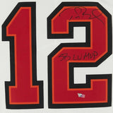 TOM BRADY Autographed "SB LV MVP" White Buccaneers Nike Limited Jersey FANATICS