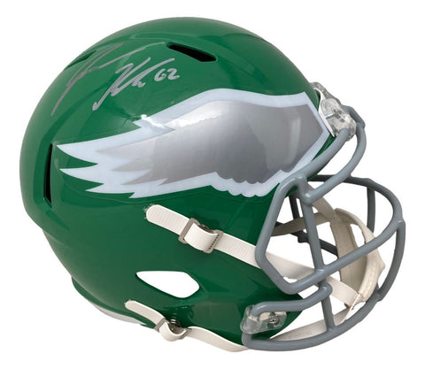 Jason Kelce Signed Eagles FS Kelly Green Speed Replica Helmet PSA ITP Hologram