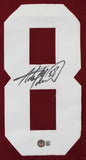 Oklahoma Adrian Peterson Authentic Signed Maroon Pro Style Jersey BAS Witness 2