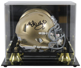 Notre Dame Michael Mayer Signed Speed Mini Helmet W/ Case BAS Witnessed