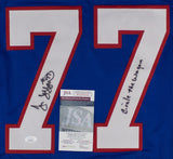 Jim Jeffcoat "Circle The Wagon" Signed Buffalo Bills Jersey (JSA COA)