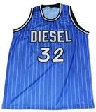 ORLANDO MAGIC SHAQUILLE O'NEAL SIGNED #32 BLUE BASKETBALL JERSEY BECKETT