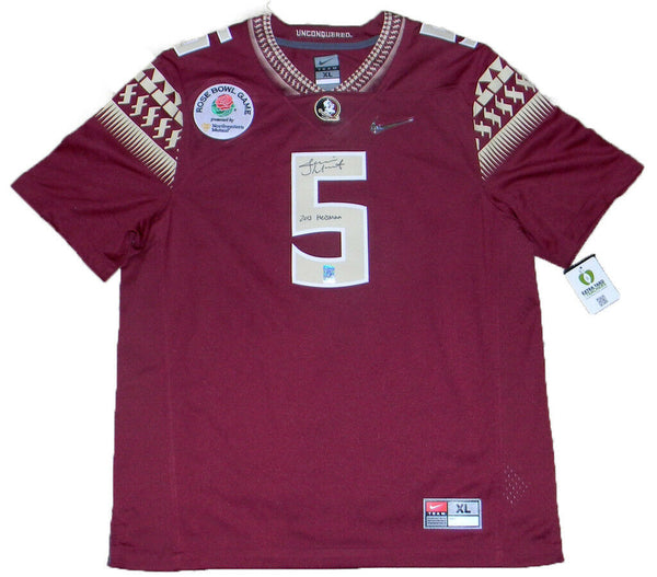 JAMEIS WINSTON SIGNED FLORIDA STATE SEMINOLES #5 NIKE LIMITED ROSE BOWL JERSEY