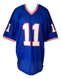 Phil Simms New York Signed Blue Football Jersey BAS ITP