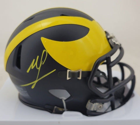 MIKE SAINRISTIL SIGNED MICHIGAN WOLVERINES SPEED MINI HELMET JSA HOLOGRAM