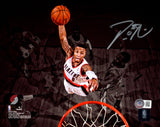 DAMIAN LILLARD AUTOGRAPHED 8X10 PHOTO TRAILBLAZERS DUNKING BECKETT 214830