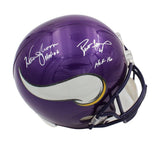 Brett Favre & Warren Moon Signed Minnesota Vikings Full Size Helmet w- "HOF" Ins