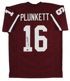 Jim Plunkett Signed Stanford Cardinal Jersey (Beckett) 1970 Heisman Trophy / Q.B