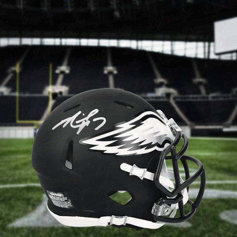 Michael Vick Philadelphia Eagles Autographed Signed Black Speed Mini-Helmet JSA