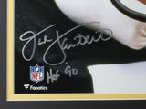 Jack Lambert Signed Framed Pittsburgh Steelers 16x20 Photo HOF 90 Inscribed JSA