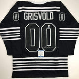 Autographed/Signed Chevy Chase Clark Griswold Chicago Black Jersey Beckett COA