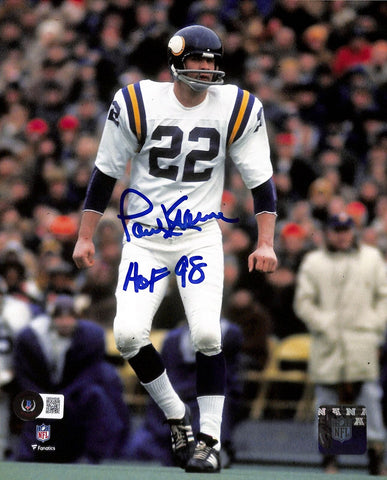 Paul Krause Signed Minnesota Vikings 8x10 Photo Beckett 44519