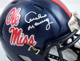 Archie Manning Autographed Ole Miss Rebels Speed Mini Helmet- Fanatics *Silver