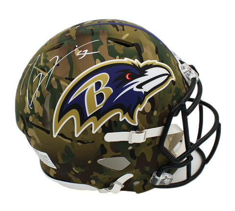 Ray Lewis Signed Baltimore Ravens Speed Authentic Camo NFL Helmet