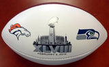 BYRON MAXWELL AUTOGRAPHED WHITE SUPER BOWL LOGO FOOTBALL SEAHAWKS MCS HOLO 76413