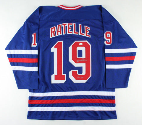 Jean Ratelle Signed New York Rangers Jersey Inscribed "HOF 85" (JSA COA)