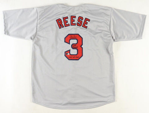 Pokey Reese Signed Red Sox Jersey "Curse Reversed & 2004 WS Champs" Beckett