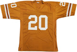 TEXAS LONGHORNS EARL CAMPBELL AUTOGRAPHED ORANGE JERSEY "HT 77" JSA 228967