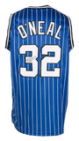 Shaquille O'Neal Signed Custom Blue Striped Pro Style Basketball Jersey JSA ITP