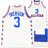 76ERS ALLEN IVERSON AUTOGRAPHED WHITE ALL STAR JERSEY BECKETT WITNESS 233363