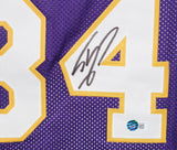 Shaquille O'Neal Autographed/Signed Pro Style Purple XL Jersey Beckett 37294