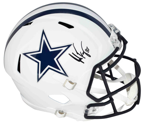 JAKE FERGUSON SIGNED DALLAS COWBOYS FLAT WHITE FULL SIZE SPEED HELMET BECKETT