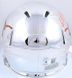 Earl Campbell Signed Texas Longhorns Chrome Speed Mini Helmet w/HT - Beckett W