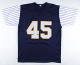 Rudy Ruettiger Signed Notre Dame Shamrock Series Jersey (Rudy Holo) Yankee Stdm