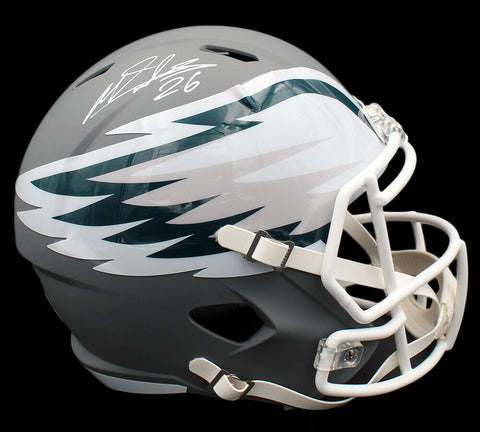 Miles Sanders Signed Philadelphia Eagles Speed Full Size AMP NFL Helmet