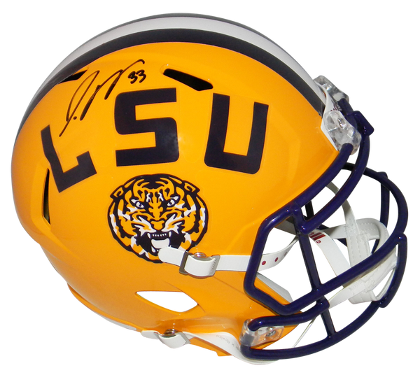 JAMAL ADAMS AUTOGRAPHED SIGNED LSU TIGERS FULL SIZE SPEED HELMET BECKETT