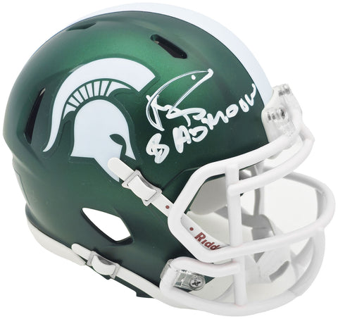 ANDRE RISON AUTOGRAPHED MICHIGAN STATE GREEN MINI HELMET BAD MOON JSA 232856