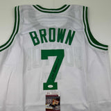 Autographed/Signed Dee Brown Boston White Basketball Jersey JSA COA