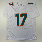 Autographed/Signed Jaylen Waddle Miami White Football Jersey JSA COA