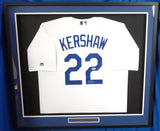 Clayton Kershaw Autographed and Framed White Dodgers Jersey