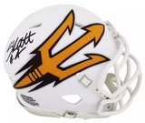 Arizona State Cameron Skattebo Signed White Speed Mini Helmet BAS Witnessed