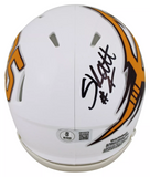 Arizona State Cameron Skattebo Signed White Speed Mini Helmet BAS Witnessed