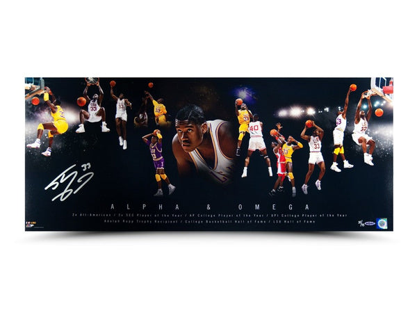 Shaquille O'Neal Autographed "Alpha & Omega" 36 x 15 Photo