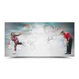 Tiger Woods and Serena Williams Autographed "Luminaries" 36 x 18